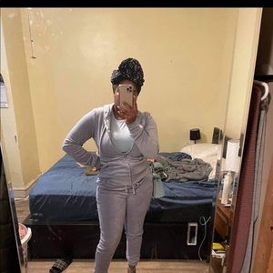 Baby powder  Blue fashion nova vintage velour sweatsuit